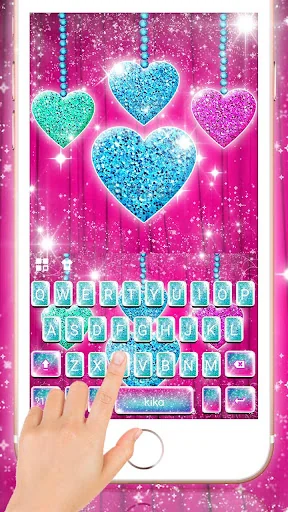 Colorful Diamond Heart Keyboar