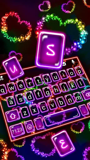 Colorful Hearts Keyboard Theme