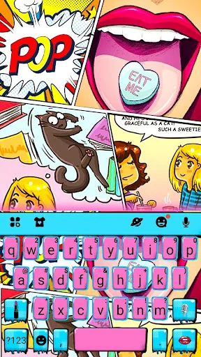 Comic Lips Pop Graffiti Keyboa