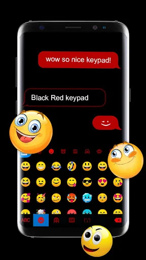 Cool Black Red Keyboard Theme screenshot 3