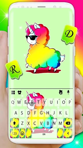 Cool Colorful Unicorn Keyboard