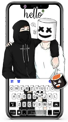 Cool DJ Friends Keyboard Backg