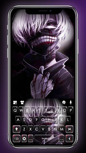 Cool Mask Boy Keyboard Backgro screenshot 1