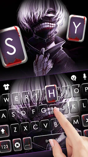 Cool Mask Boy Keyboard Backgro screenshot 2