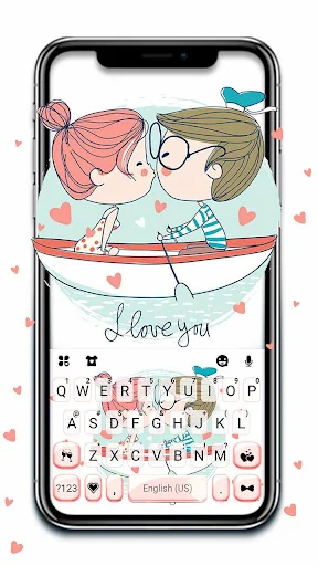 Couple Kiss Doodle Keyboard Th