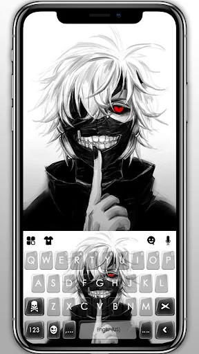 Creepy Mask Man Keyboard Theme