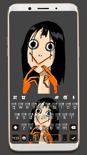 Creepy Momo 2 Keyboard Theme