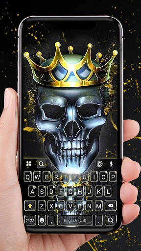 Crown Skull King Keyboard Back