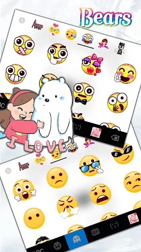 Cute Bear2 Keyboard Theme screenshot 4