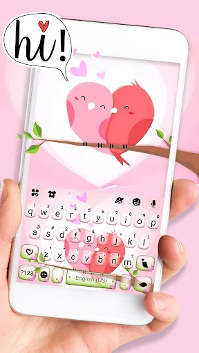 Cute Birds Love Keyboard Theme