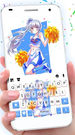 Cute Cheerleader Keyboard Them