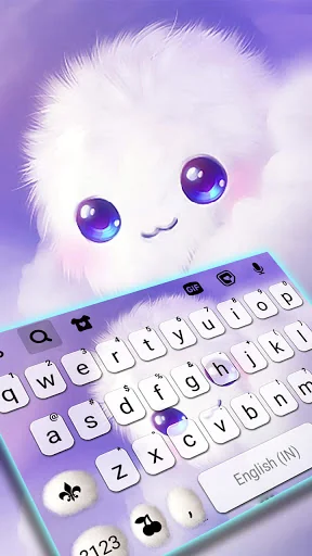 Cute Fluffy Cloud Keyboard Bac screenshot 1