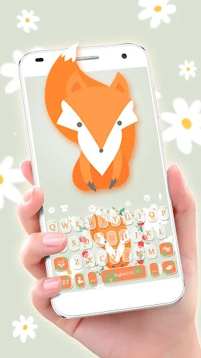 Cute Fox Keyboard Theme screenshot 1