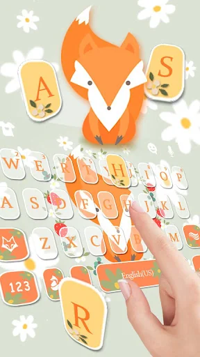 Cute Fox Keyboard Theme screenshot 2