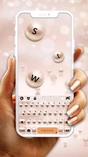 Cute Pearls Keyboard Theme