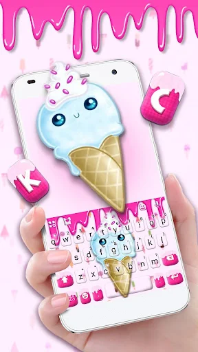 Cute Pinky Food Keyboard Theme