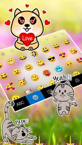Cute White Dog Keyboard Backgr screenshot 3