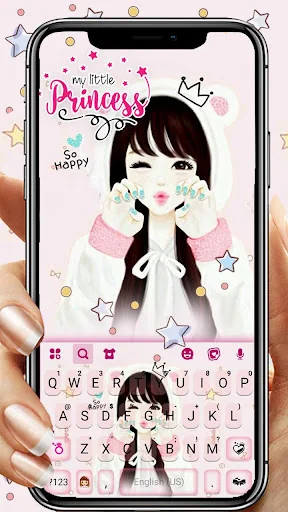 Cute Wink Girl 2 Keyboard Them