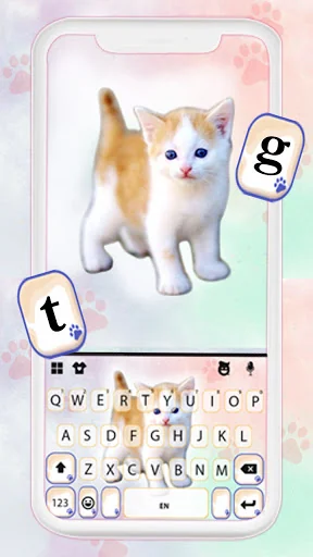 Cutie Kitten Keyboard Backgrou