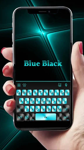 Cyan Metal Keyboard Theme