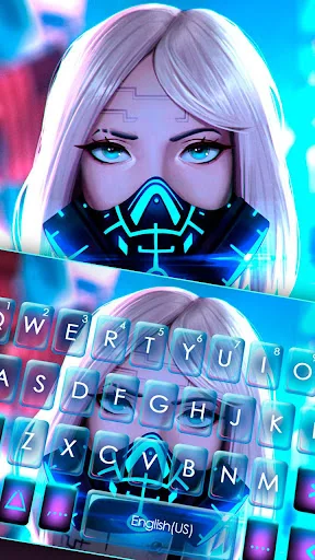 Cyber Punk Girl Keyboard Theme