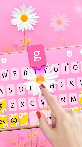 Daisy Flower Keyboard Theme screenshot 2