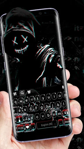 Dark Mask Man Keyboard Backgro