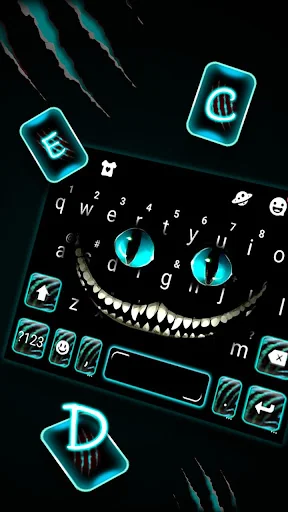 Devil Cat Smile Keyboard Theme screenshot 2