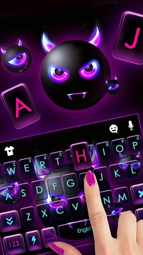 Devil Emoji Keyboard Backgroun screenshot 2