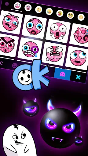 Devil Emoji Keyboard Backgroun screenshot 3