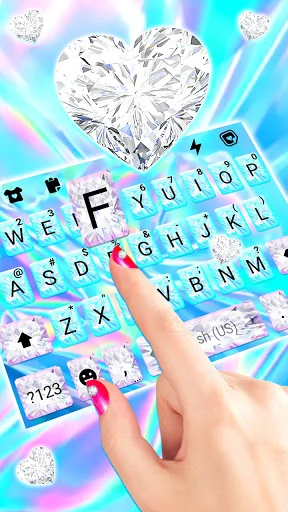 Diamond Laser Keyboard Backgro screenshot 2