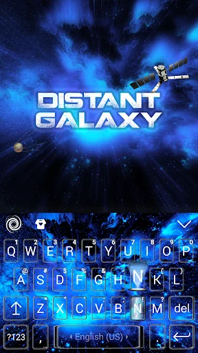 Distant Galaxy Kika EmojiTheme screenshot 1