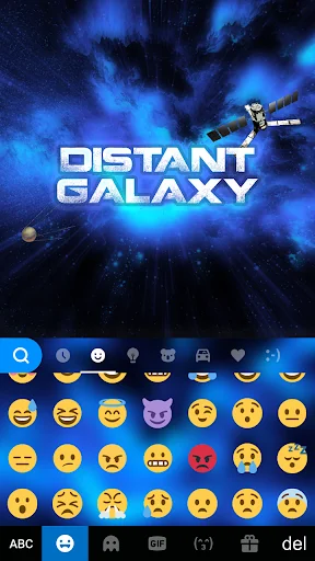 Distant Galaxy Kika EmojiTheme screenshot 2