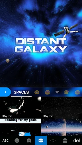 Distant Galaxy Kika EmojiTheme screenshot 3
