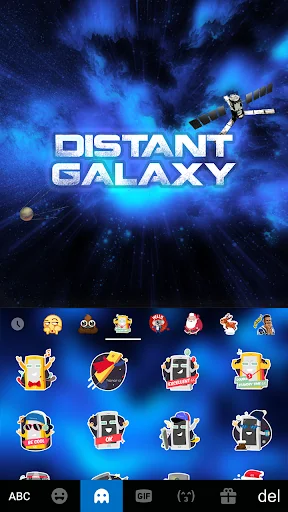 Distant Galaxy Kika EmojiTheme screenshot 4