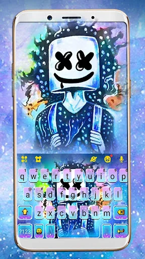 DJ Galaxy Doodle Keyboard Them
