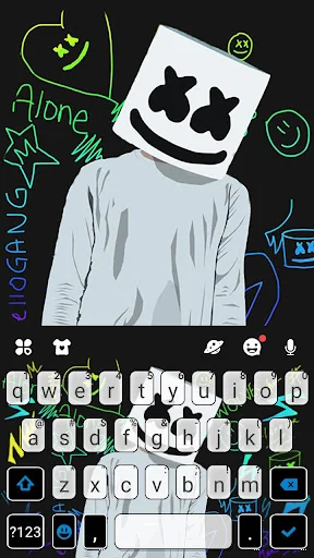 Dj Music Doodle Keyboard Theme