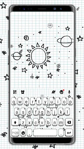 Doodle Sms Keyboard Theme screenshot 1