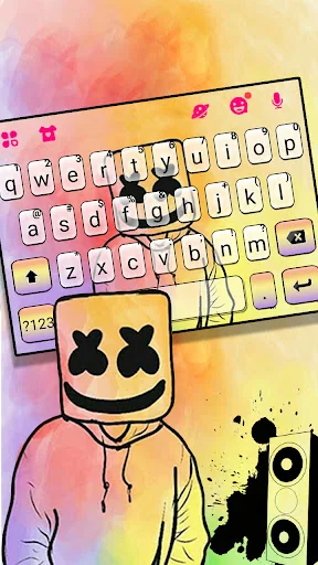 Draw Dj Cool Man Keyboard Them