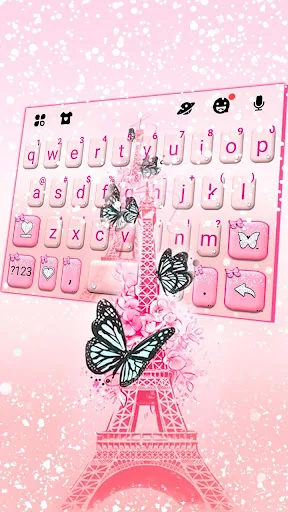 Dream Pink Paris Keyboard Them