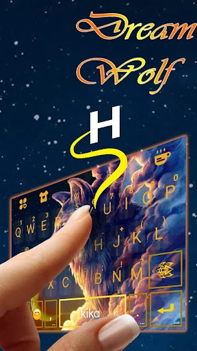 Dreamer Wolf Keyboard Theme screenshot 1