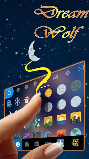 Dreamer Wolf Keyboard Theme screenshot 2