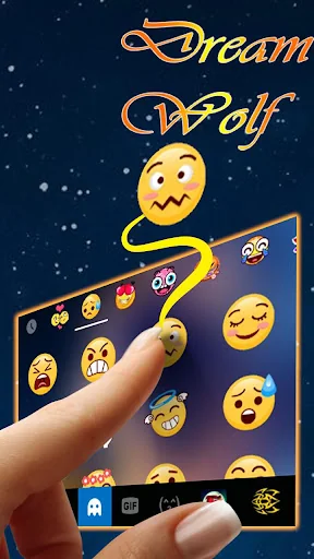 Dreamer Wolf Keyboard Theme screenshot 3