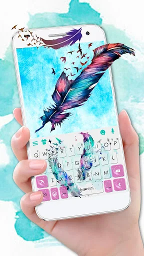 Dreamy Feathers Keyboard Theme