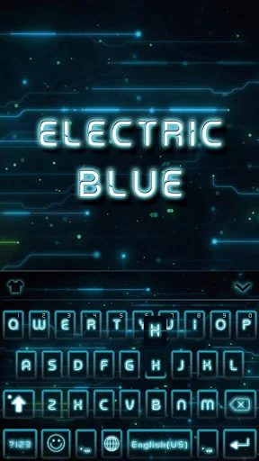 Electric Blue Keyboard Backgro screenshot 1
