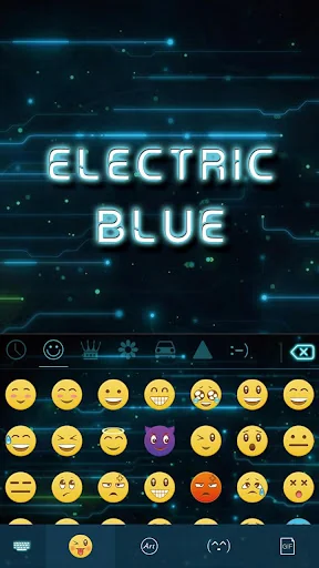 Electric Blue Keyboard Backgro screenshot 2