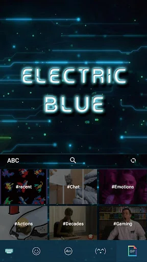 Electric Blue Keyboard Backgro screenshot 3
