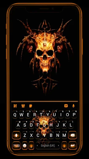 Evil Skull Keyboard Background