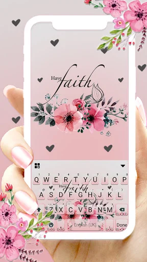 Faith Blossom Keyboard Backgro