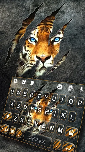 Fierce Tiger Keyboard Backgrou